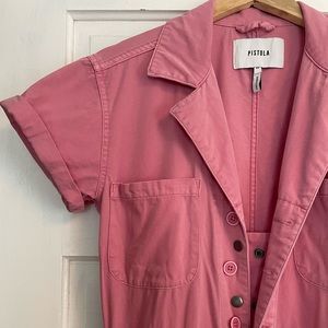Worn once! Super cute pink Pistola jumpsuit!!!